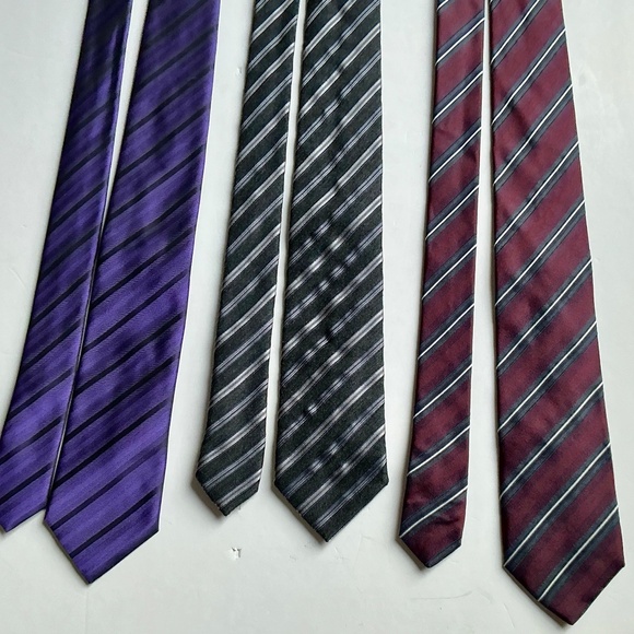 Hugo Boss lot of 3 slim striped ties made in Italy 🇮🇹 - Picture 7 of 8